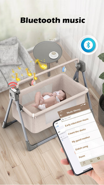 Multifunctional Electric Baby Crib – Smart, Safe, and Comforting for Your Baby