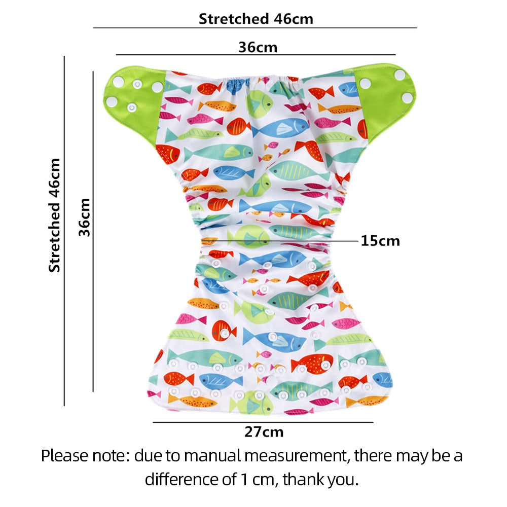 Random Design Reusable Diaper with Inserts