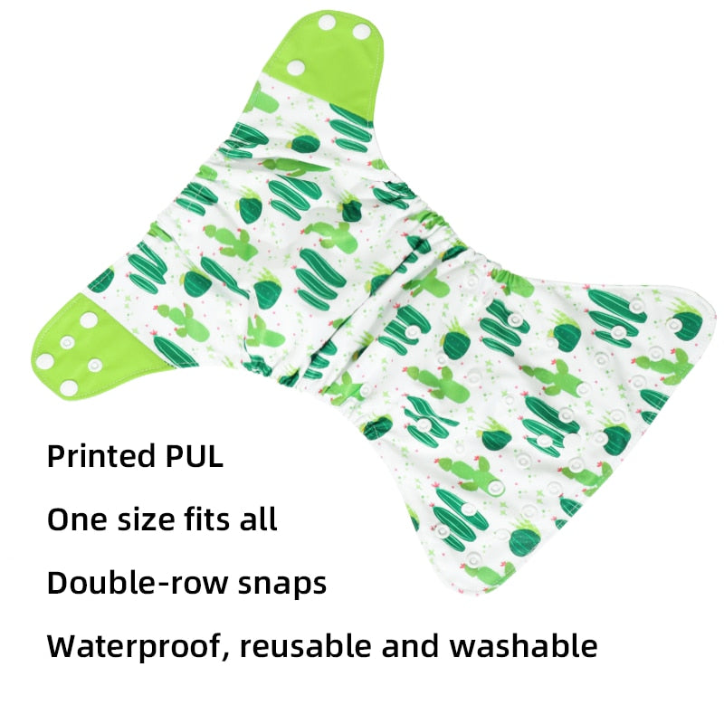 Random Design Reusable Diaper with Inserts