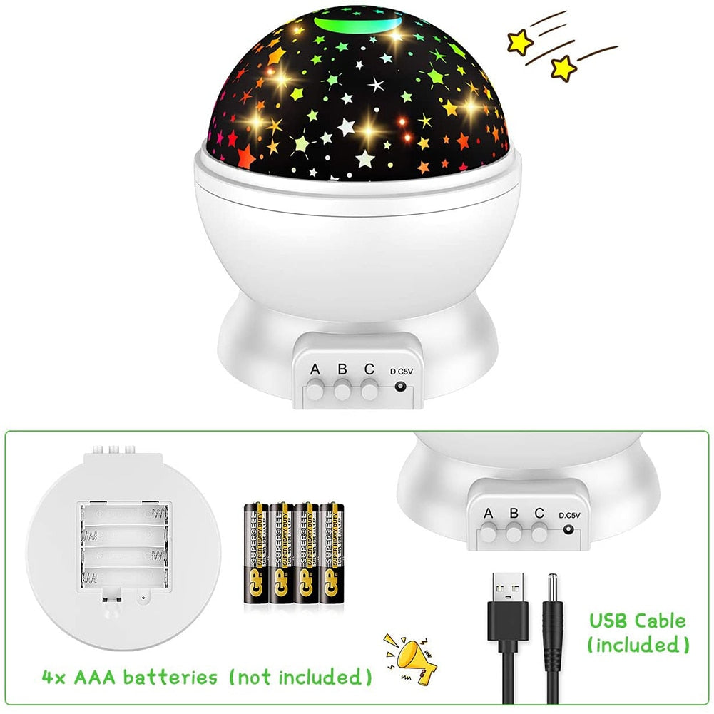 Star Projector Children's Bedroom LED Lamp