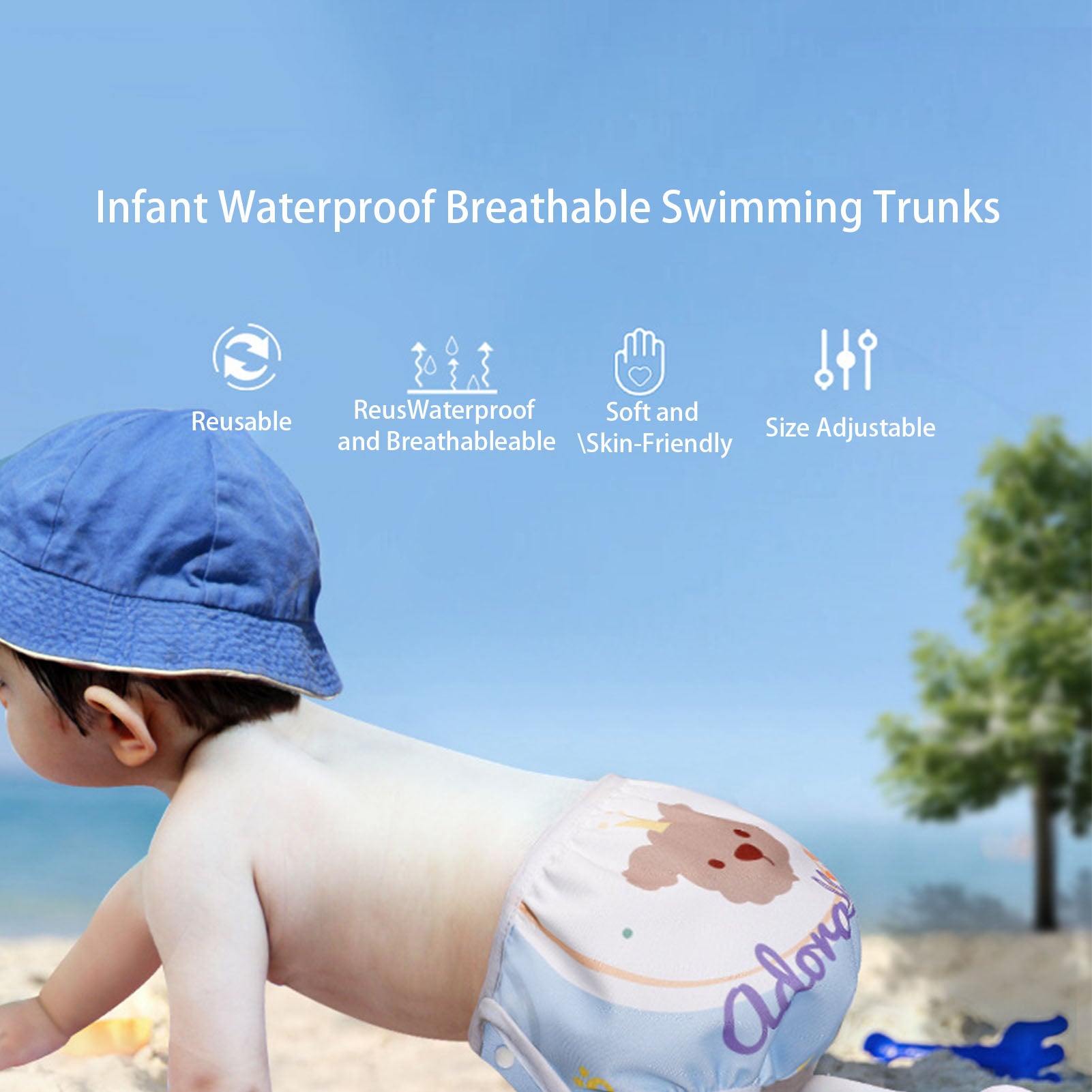 Waterproof Baby Nappy Swimwear